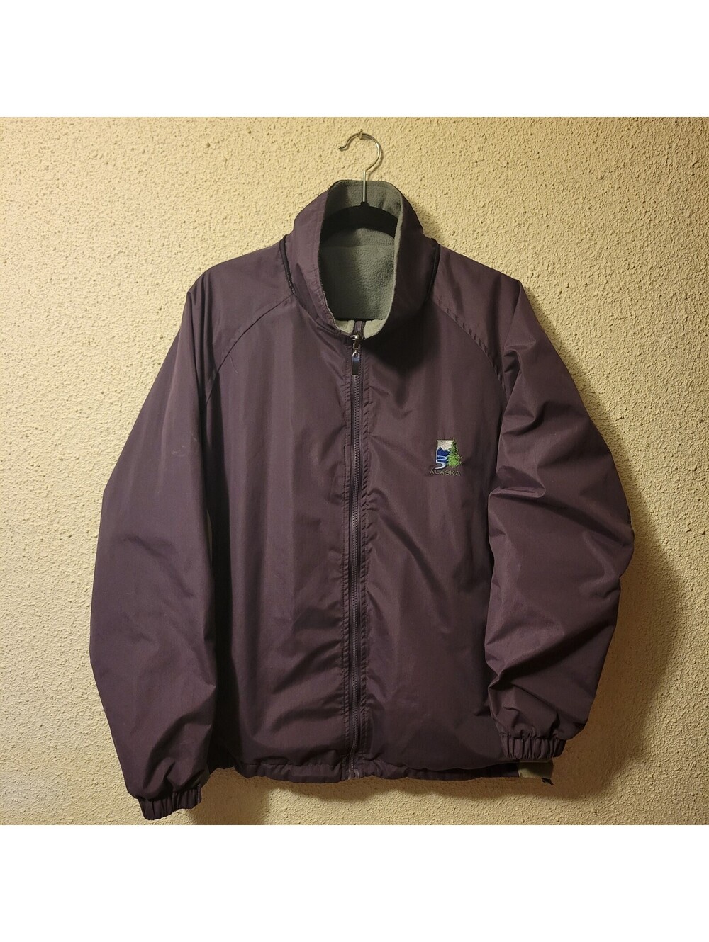 Vintage Arctic Circle Alaska Reversible Fleece Insulated Winter Jacket Sz L